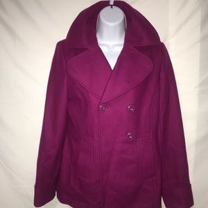 NY&C Women's 4 Fuscia Pink Pea Coat❤️